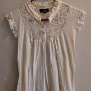 Women's White Lace Top